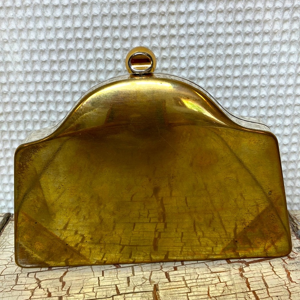 Gold Minaudiere compact